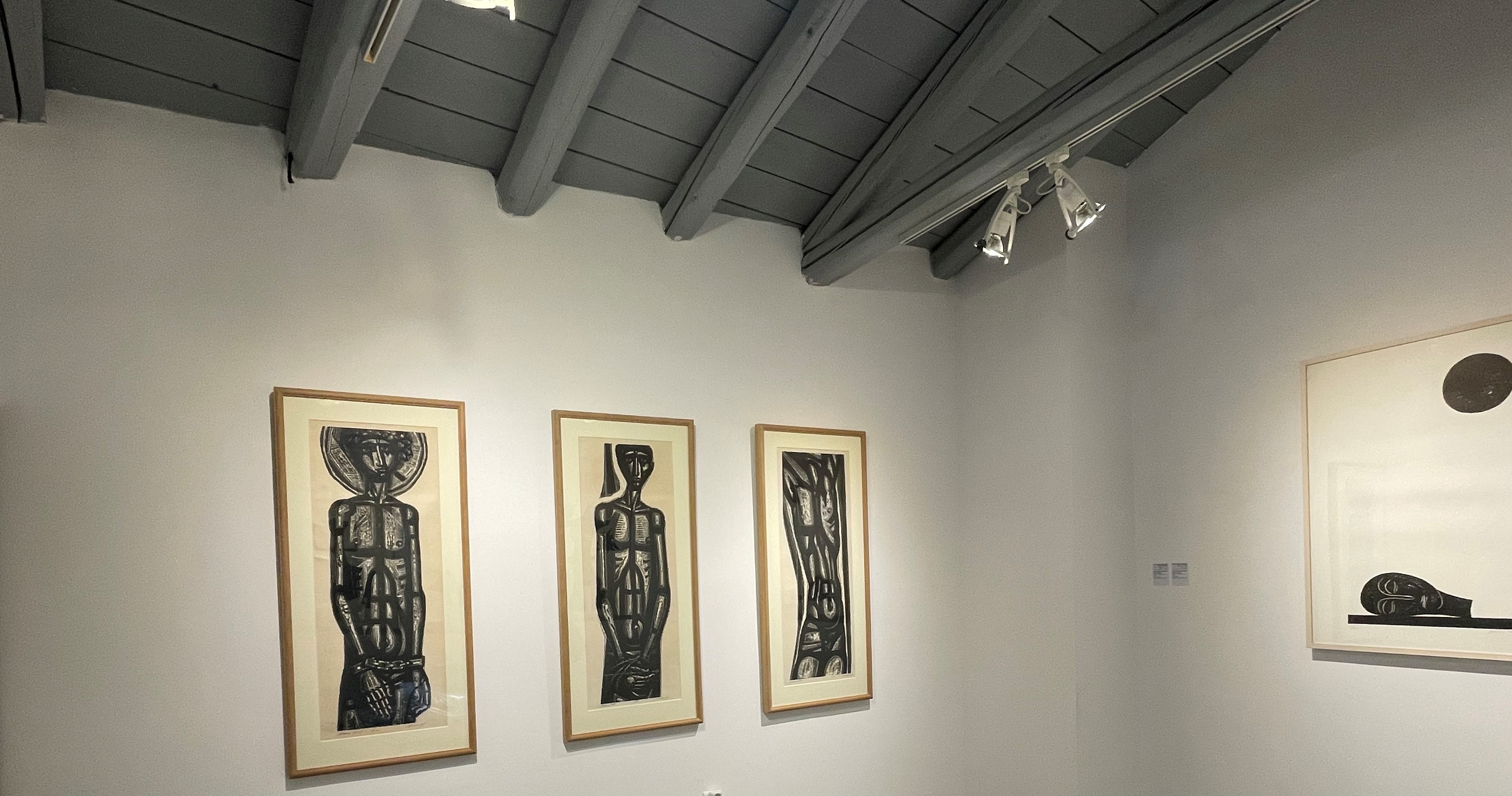 The pieces at the exhibition area