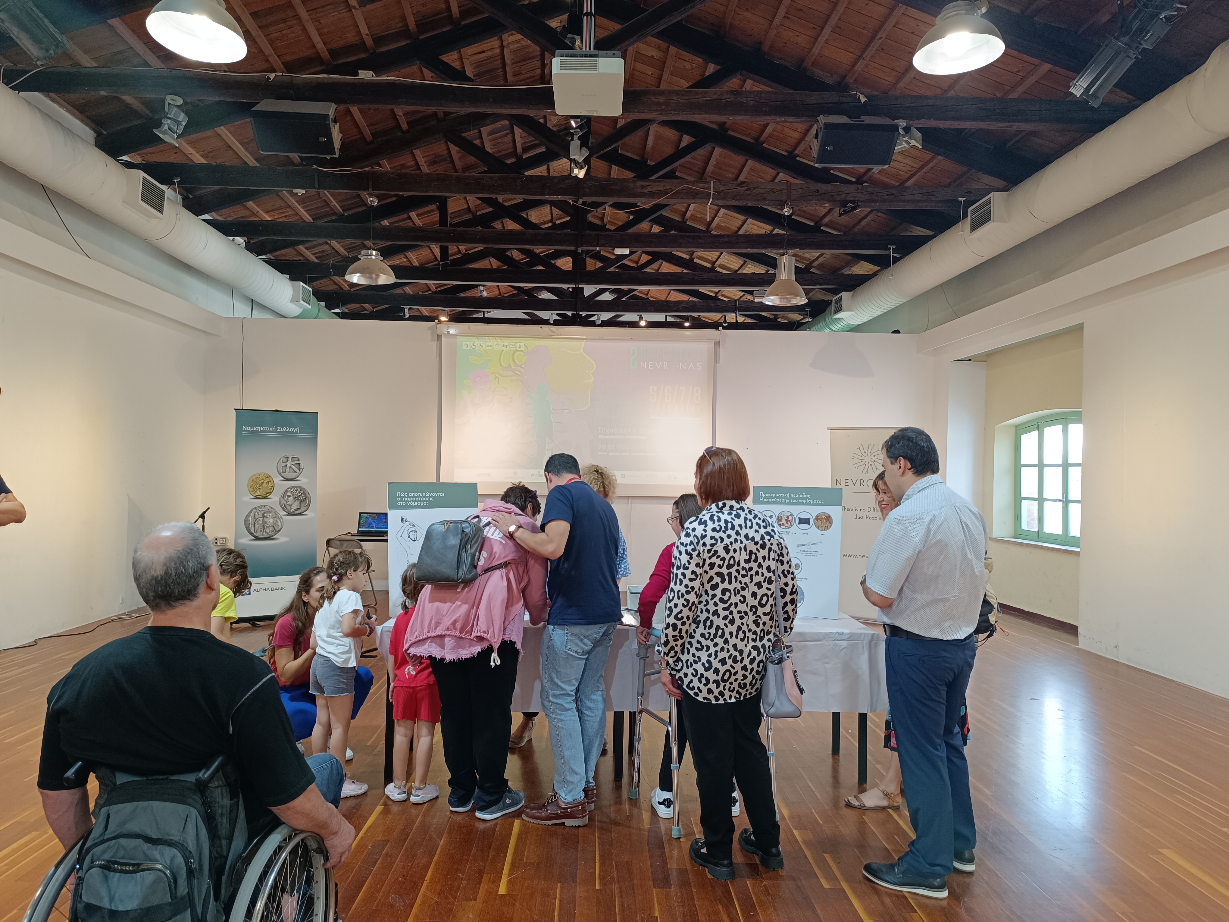 Audience consisting of adults and children attending the educational activity. Highlight from the festival