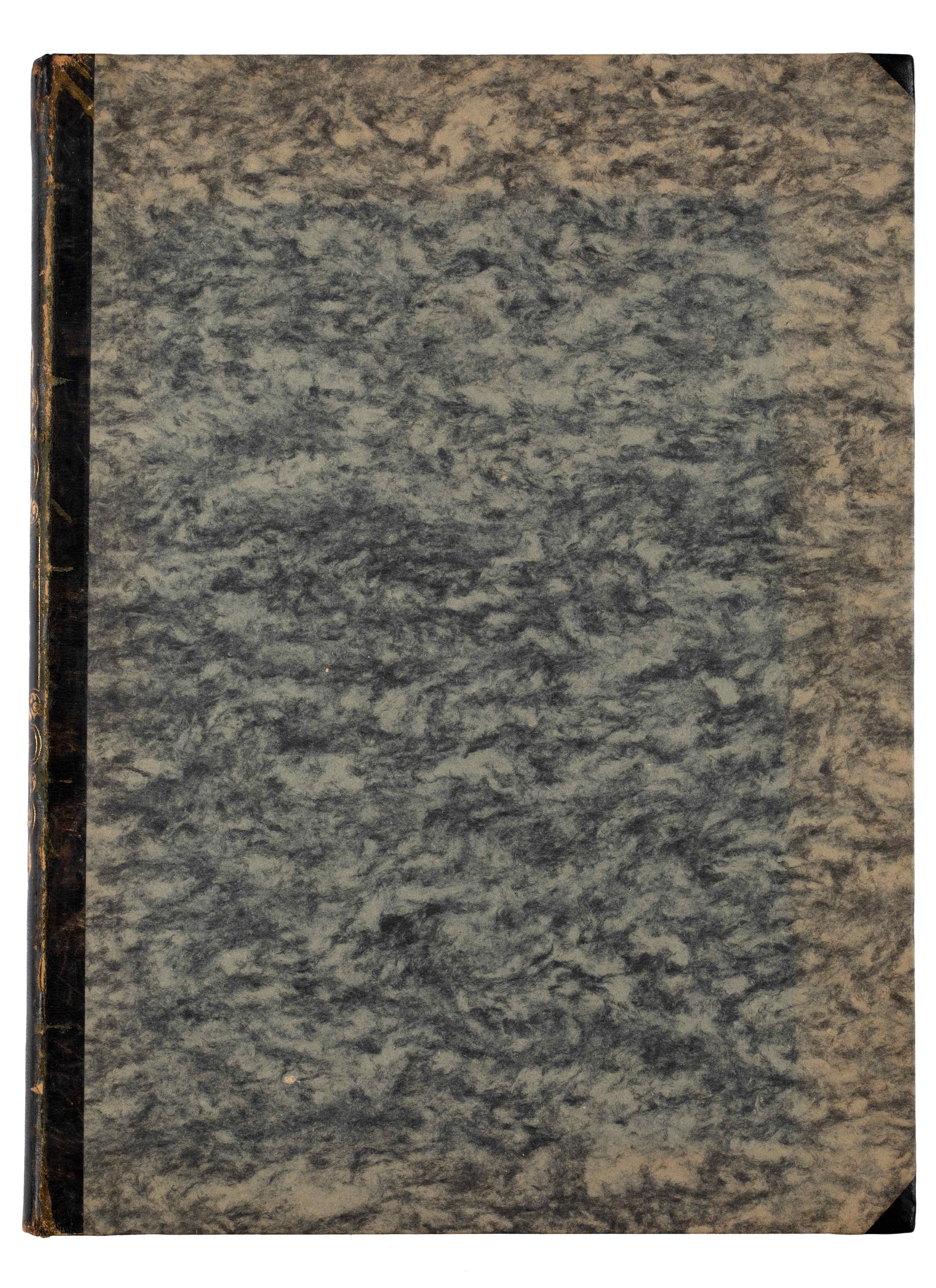 Grey, hardback cover of Volume 2 of the book La Grèce: vues pittoresques et topographiques. Cover of La Grèce: vues pittoresques et topographiques – Vol. 2