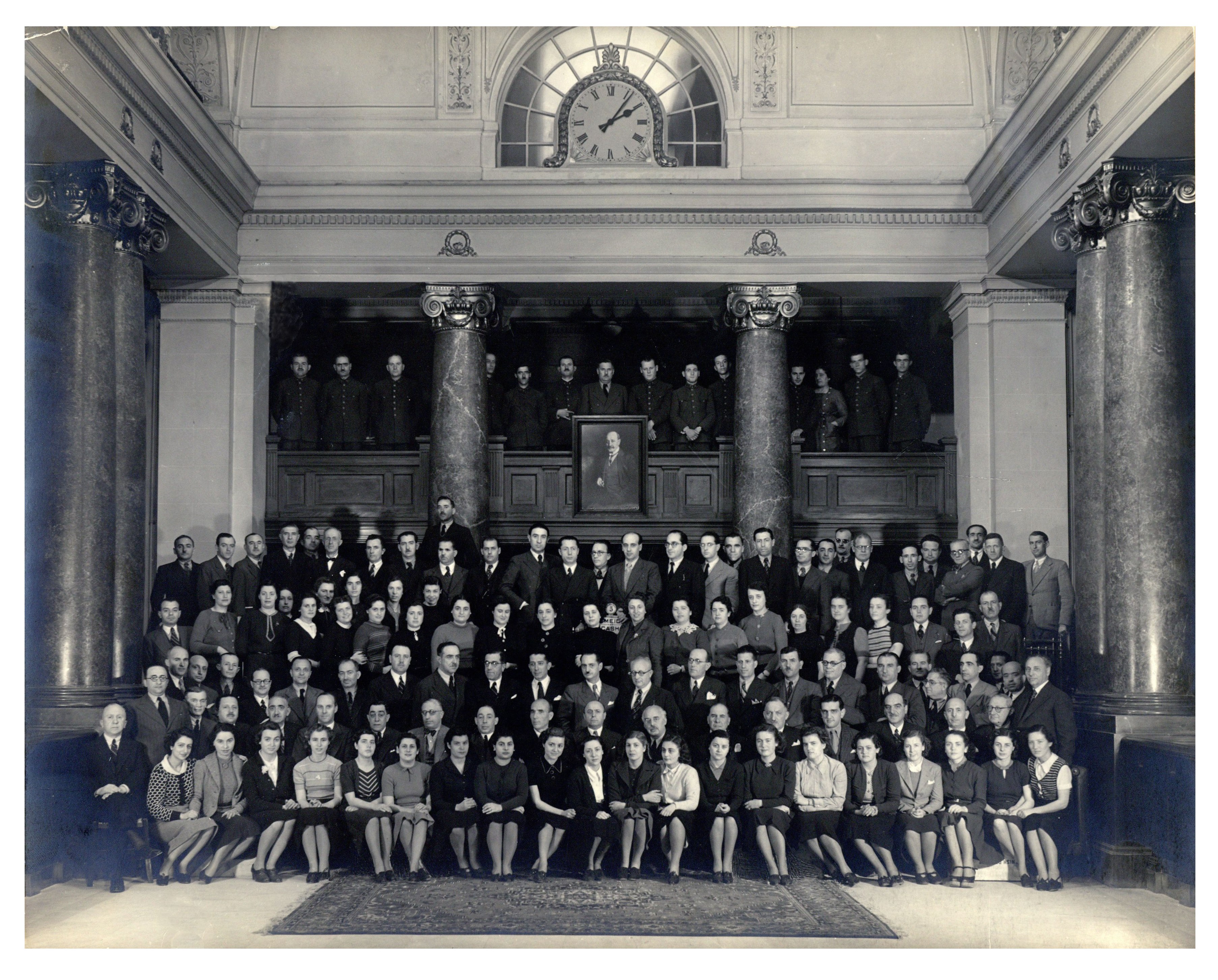 Main hall of the Ionian Bank headquarters, 1939 