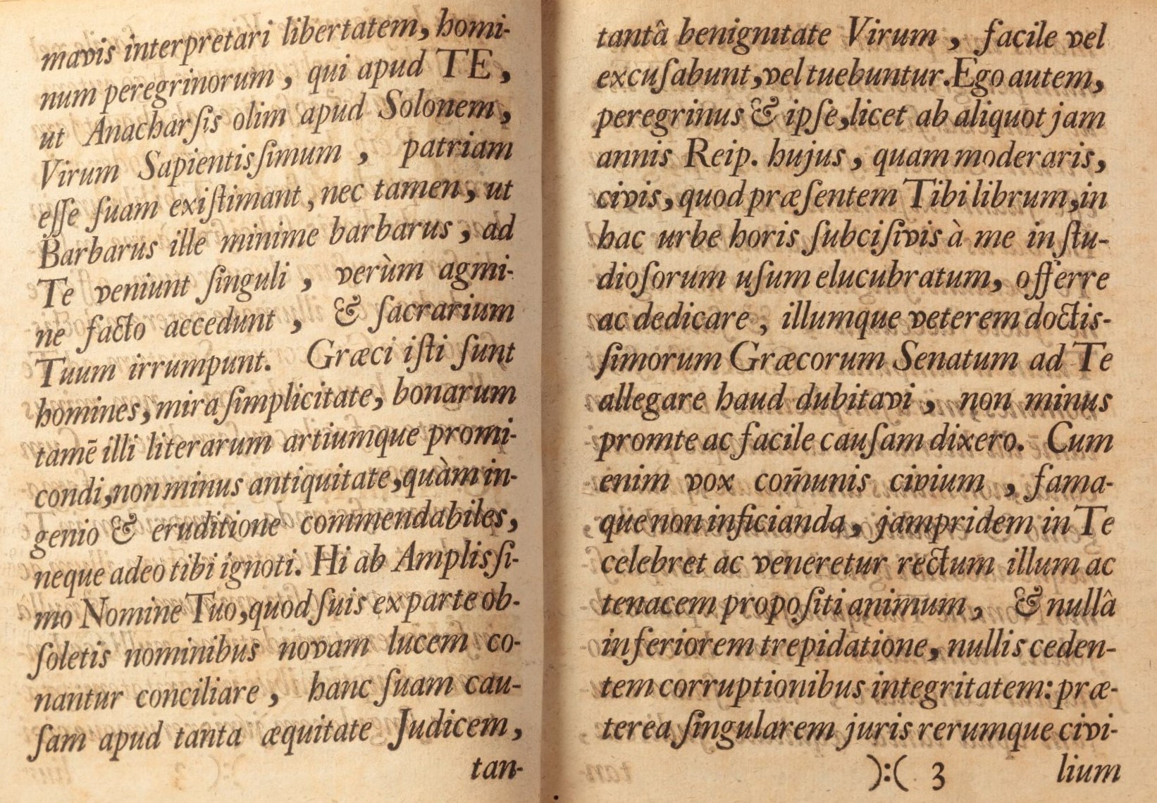 Calligraphy texts in Latin. Pages from Bibliotheca Graeca