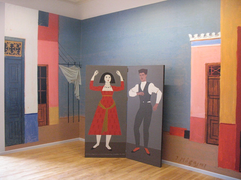 Works by Yannis Moralis.  Exhibits from the exhibition “Yannis Moralis. Theatre-Music-Poetry”