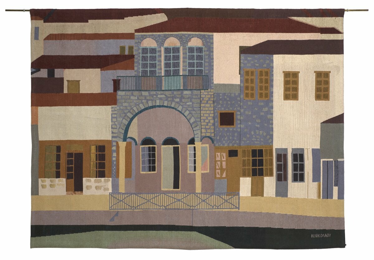 Nikos Nikolaou, Hydra B, 1980s, tapestry 136 x 178 cm